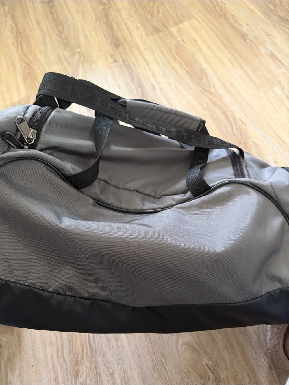 Under Armour Gray and Black Storm Duffel Bag